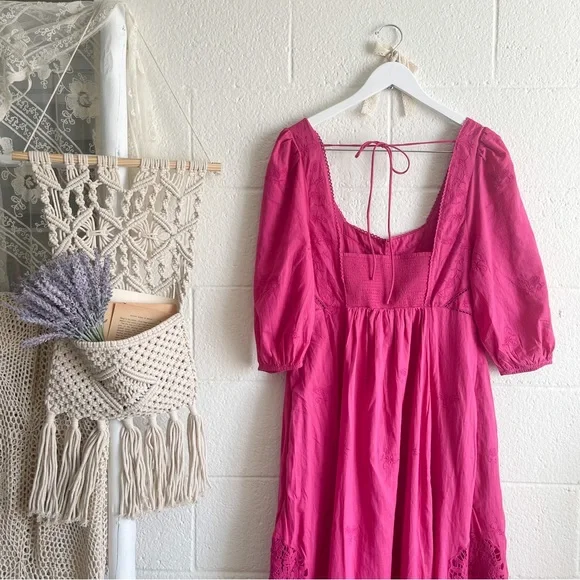 NWT Free People Lisa Lace Midi Dress - Picture 5 of 13